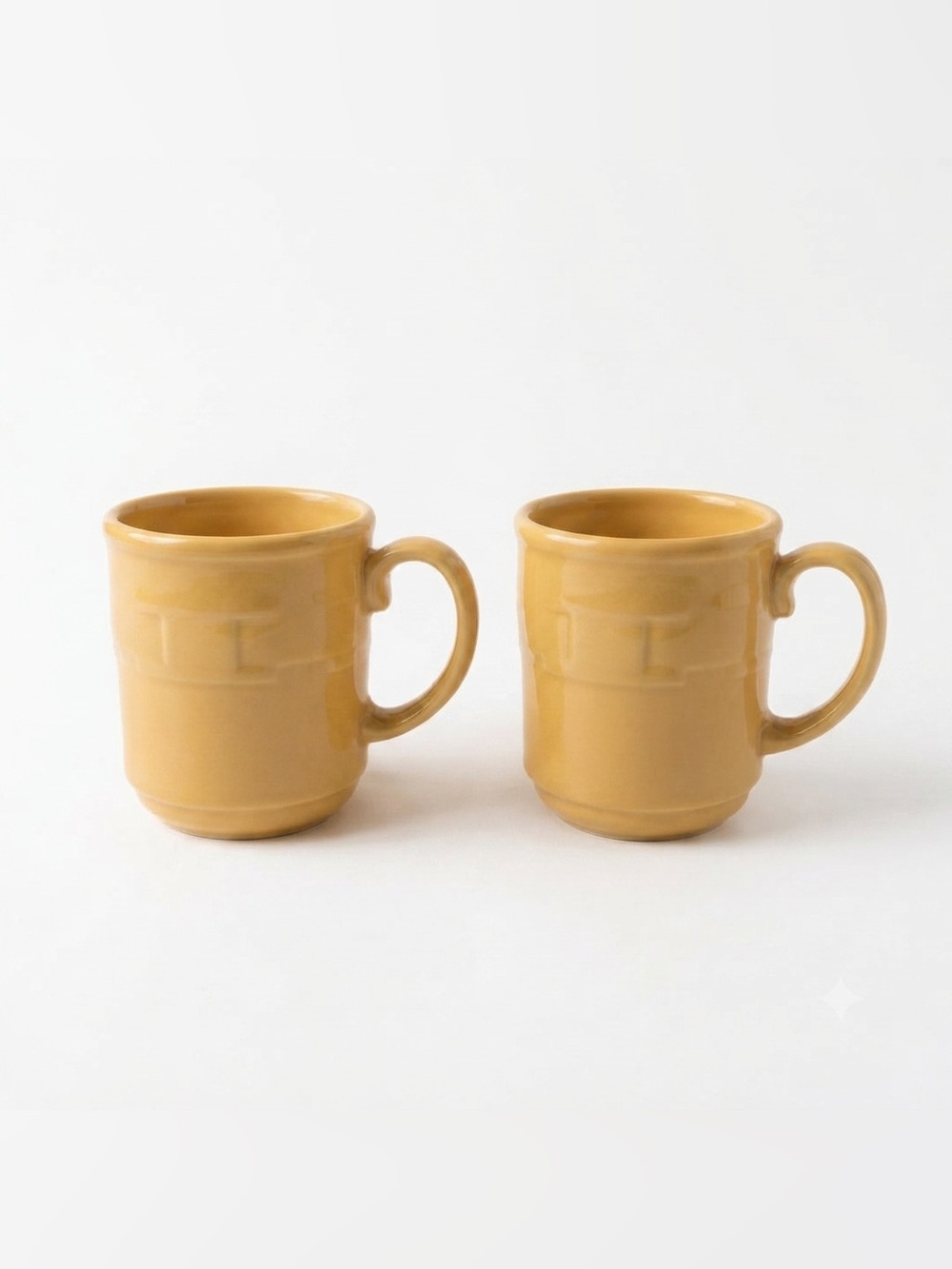 Longaberger Mugs Set of 2 Butterscotch - Discontinued